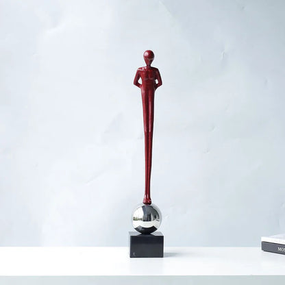 ديكور بايتس™ - تمثال معدني لشخصية المفكر التجريدي - منحوتة بورتريه - ديكور منزلي