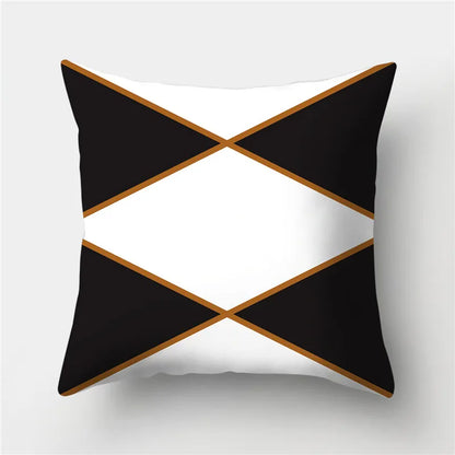 Funda de almohada DecorBites™ con rayas geométricas, 45x45 cm, de poliéster, para sala de estar