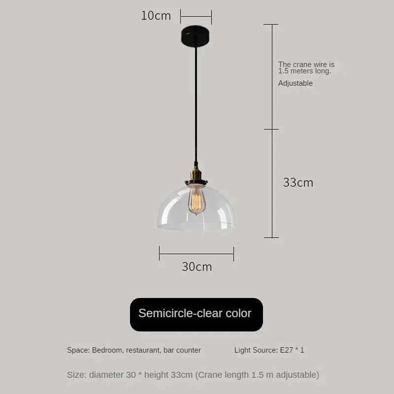 Decorbites™ Bernsteinfarbenes Vintage-Glas-Pendant-Licht für elegante Esszimmer-Dekoration