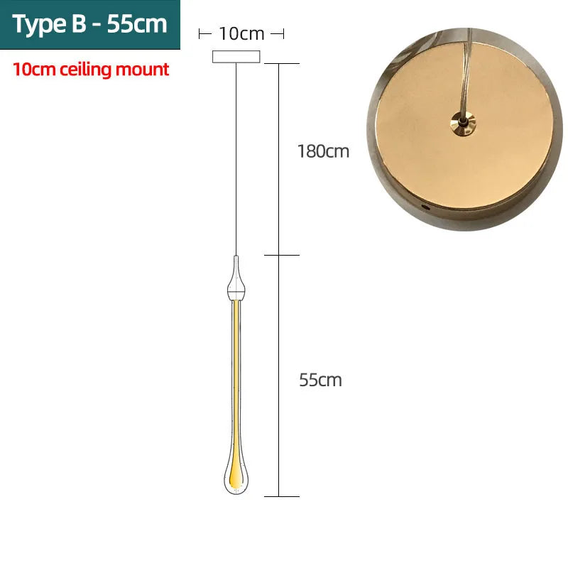 Lámparas de araña DecorBites™ Crystal Water Drop: Iluminación LED moderna y lujosa para dormitorio, bar y decoración.