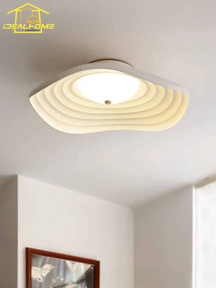 DecorBites™ Lotus Leaf Ceiling Light: LED Modern Retro Resin Fixture for Home Decor & Living Space