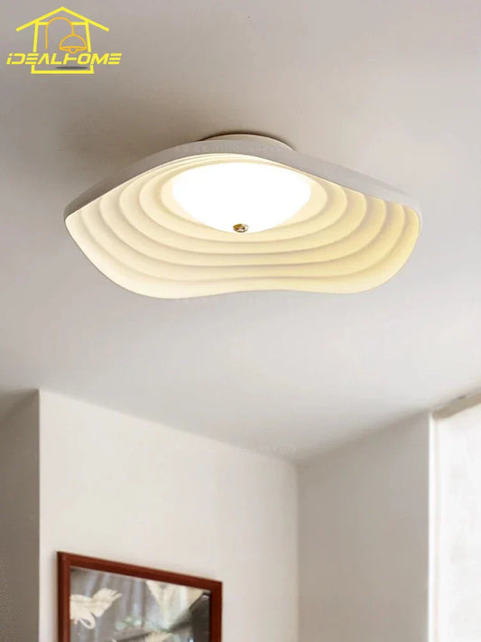 DecorBites™ Lotus Leaf Ceiling Light: LED Modern Retro Resin Fixture for Home Decor & Living Space