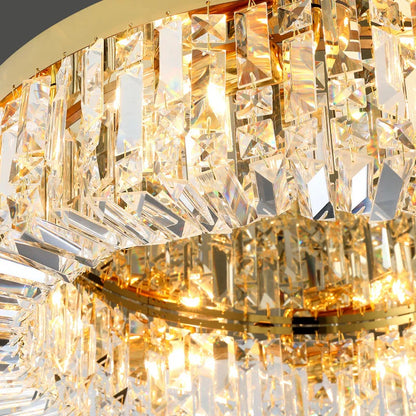DecorBites™ Elegant Gold Crystal Chandelier Ceiling Light for Luxury Home Decor
