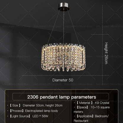 DecorBites™ Crystal Chandelier for Elegant European Living Spaces