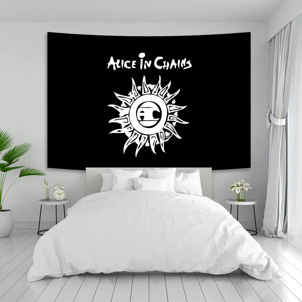 Alice In Chains Band Tapestry Painting Wall Art for Home Decor by Decobites