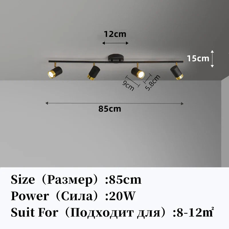 DecorBites™ LED Chandelier with Spotlights for Living Room Bedroom Ceiling Decor