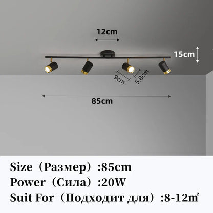 DecorBites™ LED Chandelier with Spotlights for Living Room Bedroom Ceiling Decor