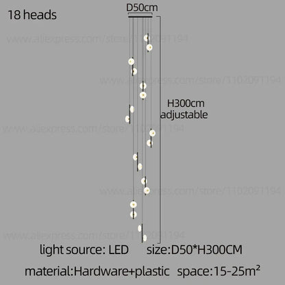 DecorBites™ LED Oval Chandelier for Modern Indoor Lighting in Bedroom and Living Room