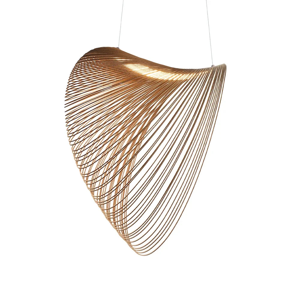 DecorBites™ Bird's Nest LED Pendant Lights Wooden Acrylic Chandelier Dining Room Lighting