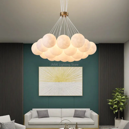 DecorBites™ Bubble Ball Pendant Chandelier for Children's Room - Colored Planet LED
