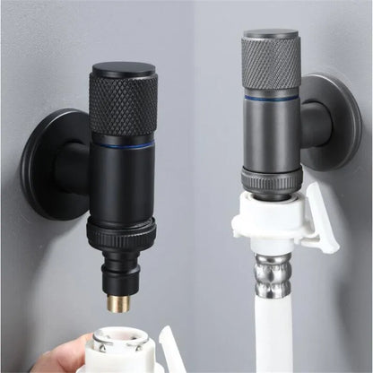 DecorBites™ Black Copper Brass Washing Machine Faucet Single Cold Wall Mounted Bibcock