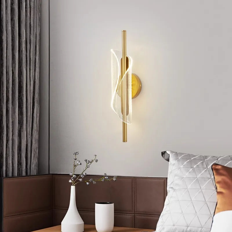 DecorBites™ Gold Black LED Wall Sconce Light for Bedroom Living room Aisle Corridor