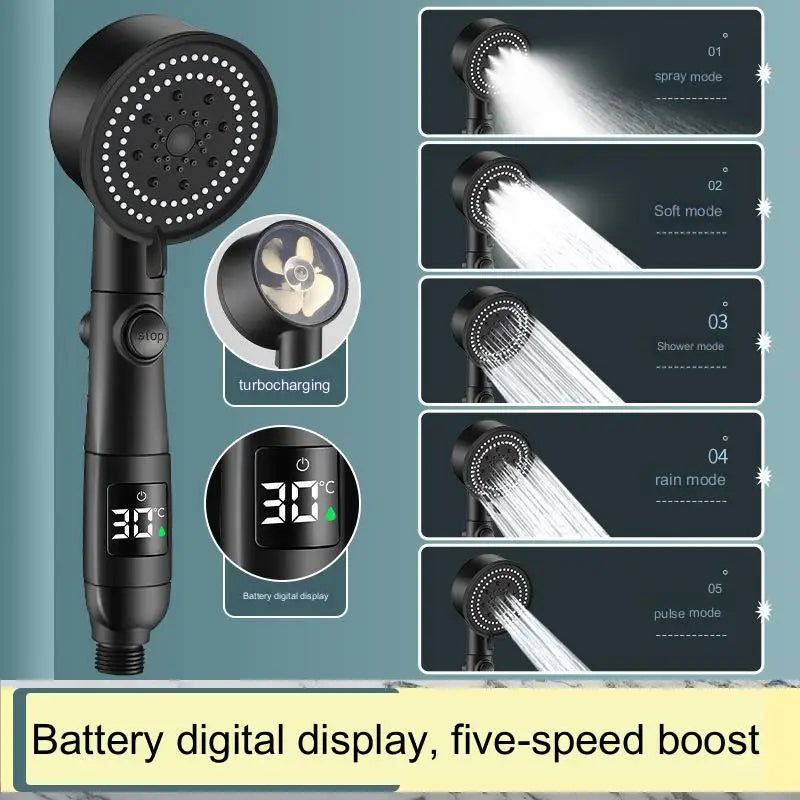 DecorBites™ High Pressure Hand-held Showerhead Kit for Bathroom Essentials