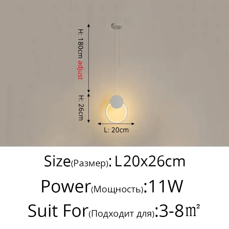 Lámparas colgantes LED geométricas DecorBites™ para sala de estar, dormitorio y cocina; modernas lámparas colgantes decorativas.