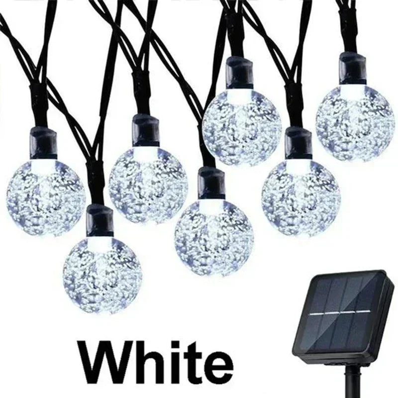 DecorBites™ Crystal Fairy Solar String Lights: 8 Modes Waterproof Outdoor Patio Decor.