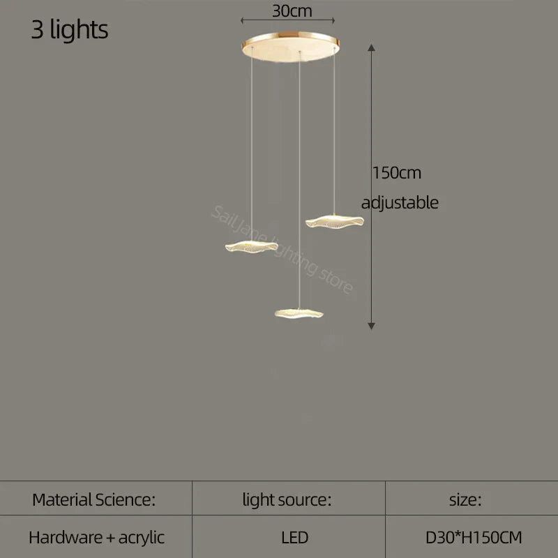 DecorBites™ Lotus Leaf Nordic Chandelier for Elegant Home Decor