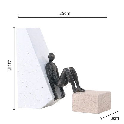 ديكور بايتس™ تمثال لاعبة جمباز مصنوع يدويًا من المعدن، ديكور منزلي، تمثال طاولة، إكسسوار نحت