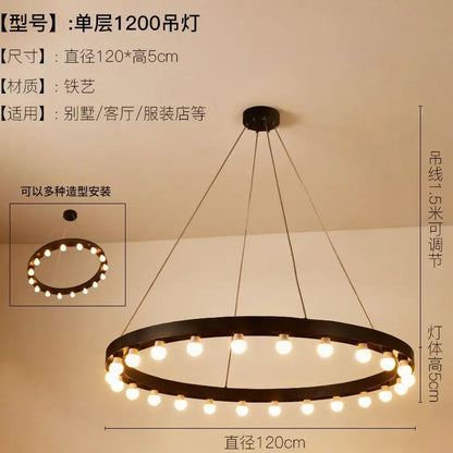 DecorBites™ Industrial Duplex Staircase Pendant Light for Living Room, Hotel Lobby, or Commercial Store