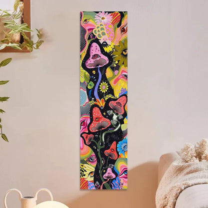 Decobites Psychedelic Mushroom Tapestry Wall Hanging - Colorful Flower Tapestries