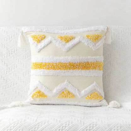 DecorBites™ Bohemian Tufted Tassel Pillow Case - Geometric Nordic Style Sofa Cushion