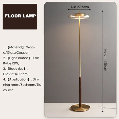 DecorBites™ Gold Lustre Glass Mushroom Table Lamp for Bedroom Living Room Study