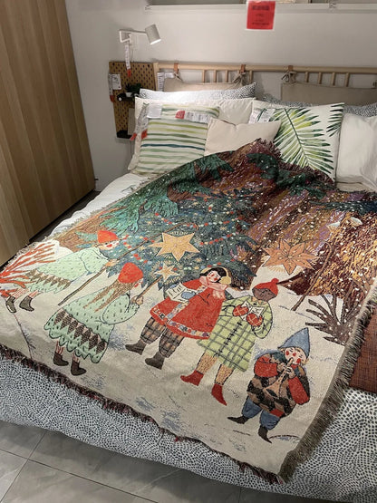 DecorBites™ Christmas Throw Blanket - Festive Living Room Decor & Sofa Towel