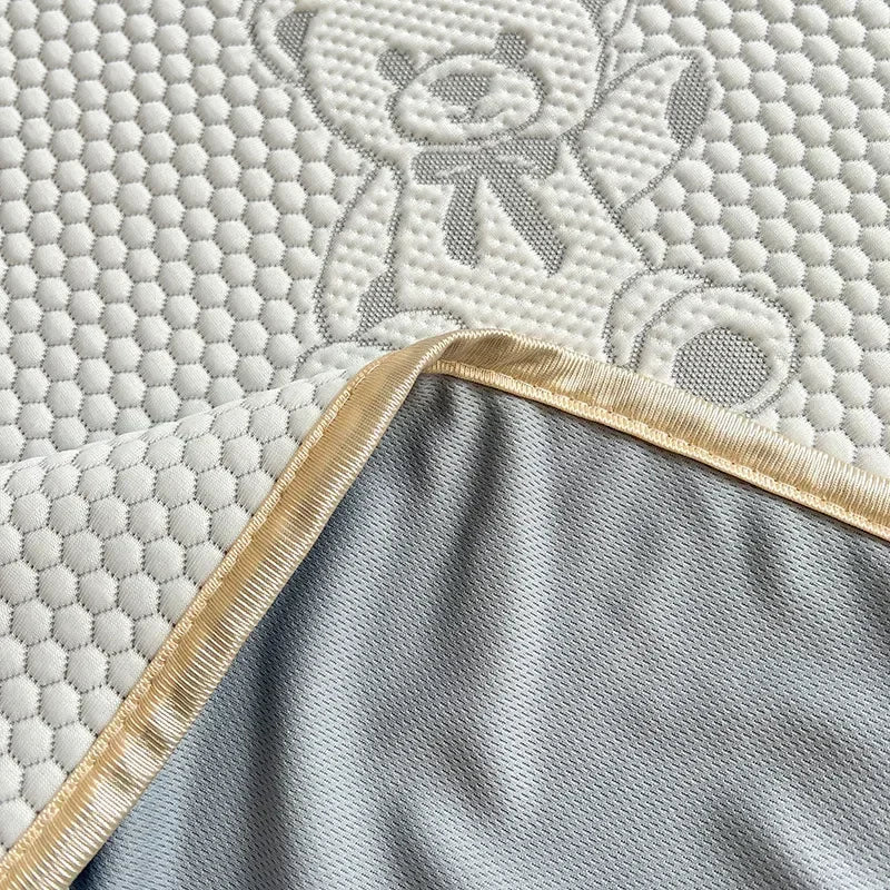 DecorBites™ Little Bear Jacquard Cooling Mat: Soft, Breathable, & Durable Bed Cover
