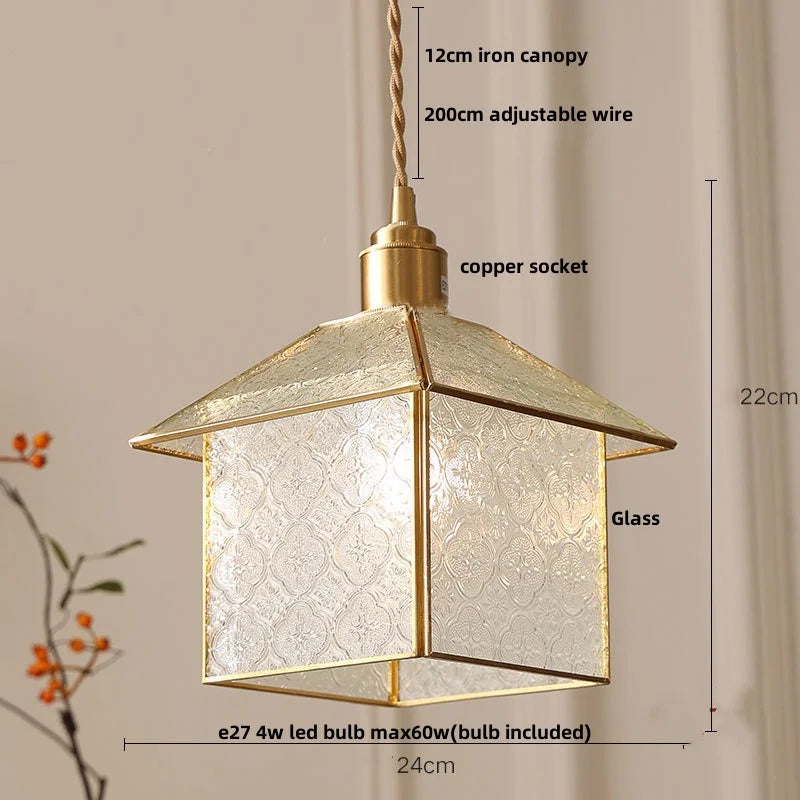 DecorBites™ Glass LED Pendant Lamp Adjustable Loft Kitchen Light Fixture