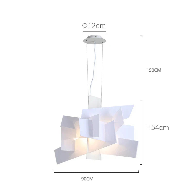 مصابيح معلقة على شكل أوراق أكريليك من ديكوربايتس™: إضاءة سقف عصرية معلقة لجزيرة المطبخ وغرفة المعيشة