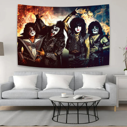 DecorBites™ KISS Band Canvas Tapestry Wall Art Decor for Living Room & Bedroom
