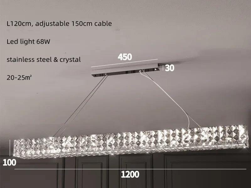 Lámpara de araña LED de cristal DecorBites™ - Iluminación moderna y lujosa para la sala de estar