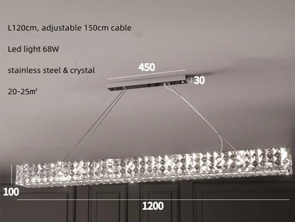 Lámpara de araña LED de cristal DecorBites™ - Iluminación moderna y lujosa para la sala de estar