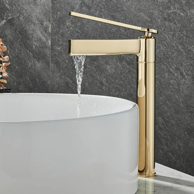 DecorBites™ Basin Faucet: Deck Mounted Hot Cold Water Mixer Taps for Bathroom Sink