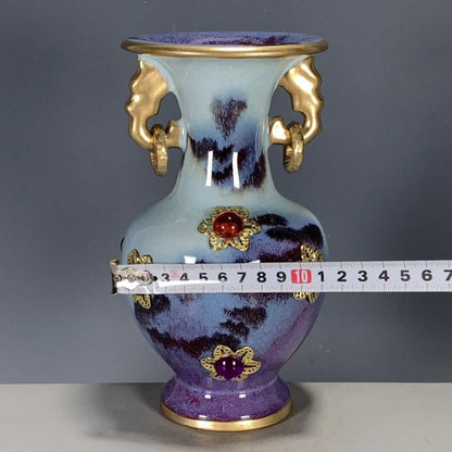 زينة زجاجة على شكل حلقة مرصعة بالجواهر من تصميم ديكوربايتس™ لو تشين تشاي جون