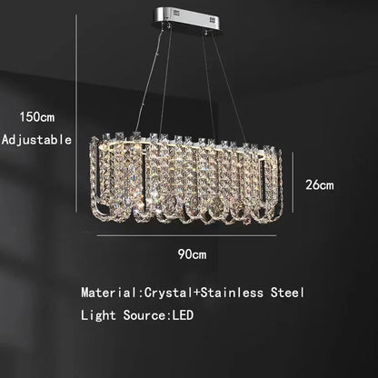 DecorBites™ Crystal Pendant Ceiling Lamp LED Luxury Hanging Light
