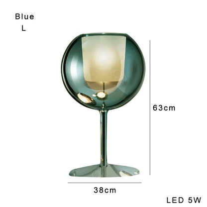 DecorBites™ Gold Chrome Glass Table Decor Lamp for Luxury Living Room, Villa, Store, Cafe