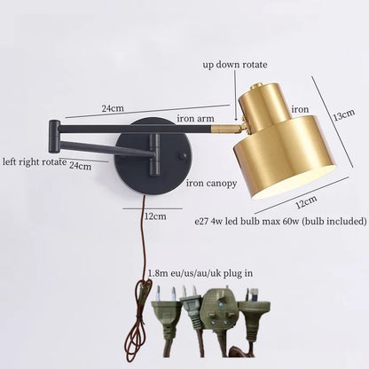 DecorBites™ Iron Art LED Wall Lamp for Bedroom Stair Kitchen Living Room Decor