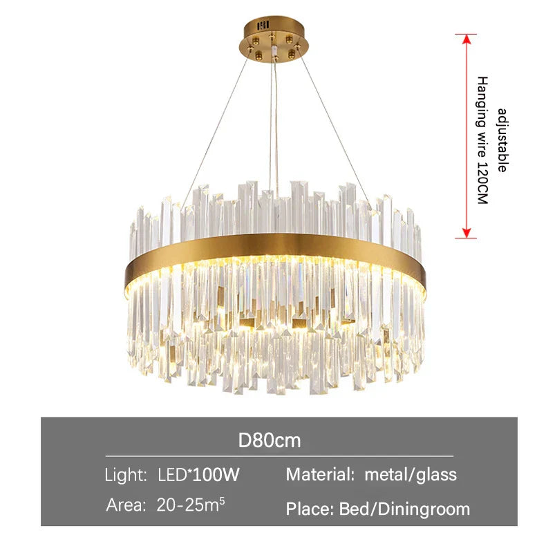 Gold Crystal Indoor Chandelier