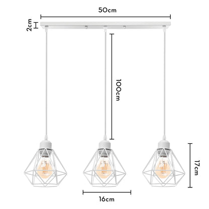 DecorBites™ Industrial Wood Pendant Chandelier for Dinning Living Room Kitchen LED Fixture