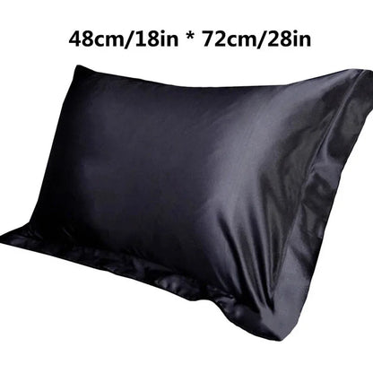 Decobites Soft Satin Pillowcase Set of 1, 48x74cm, Pure Emulation Silk, Solid Color