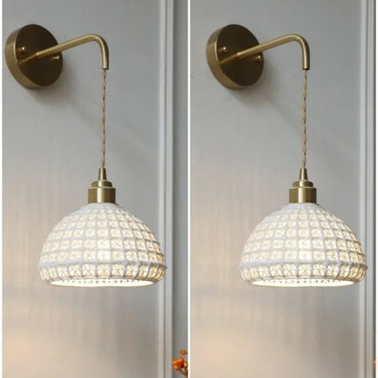 DecorBites™ Ceramic LED Wall Lights with Pull Chain Switch for Restaurant and Bedside