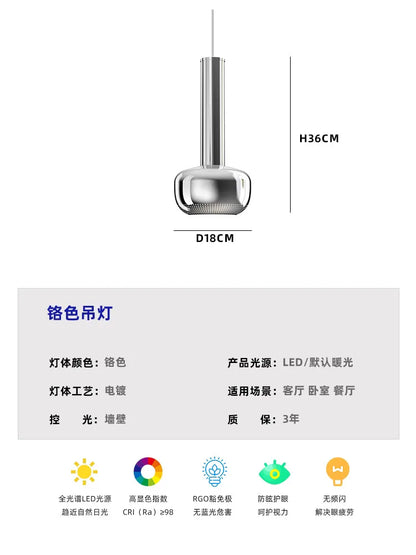 ديكوربايتس™ مصابيح باوهاوس نحاسية/كرومية لغرفة المعيشة، وجزيرة المطبخ، والبار، وغرفة النوم، والحمام