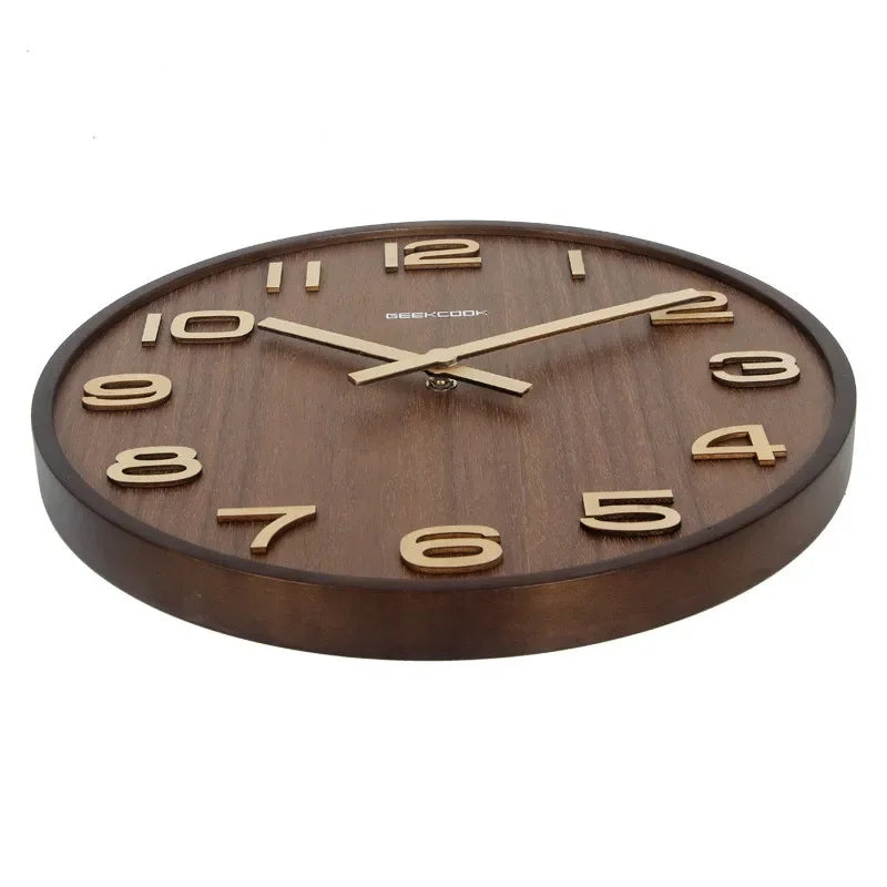 ساعة حائط من الخيزران بتصميم عصري لغرفة المعيشة من DecorBites™