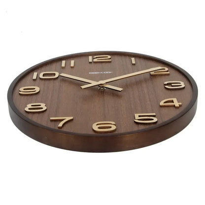 ساعة حائط من الخيزران بتصميم عصري لغرفة المعيشة من DecorBites™