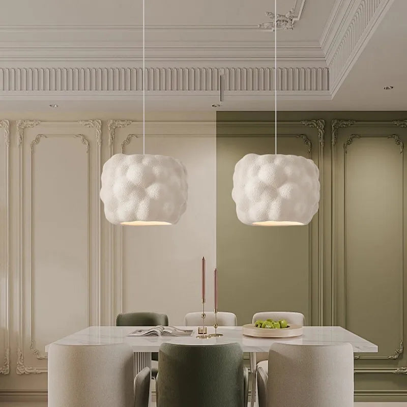 Lámparas colgantes DecorBites™ Creamy Style: Diseño nórdico minimalista para mesilla de noche, restaurante o bar.