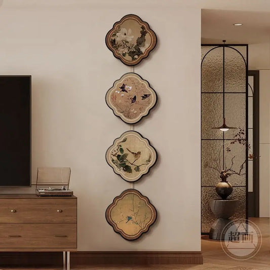 DecorBites™ Chinese Painting Porch Door Hanging Mural for Advanced Corridor Decor