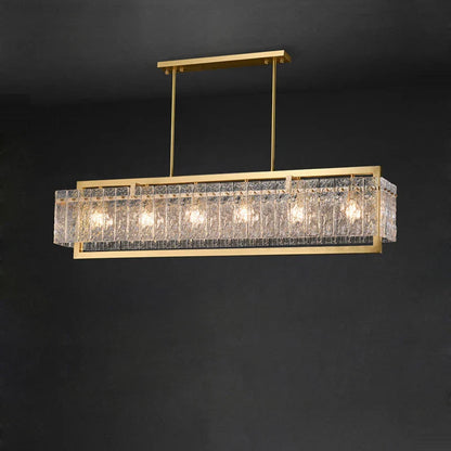 DecorBites™ Dimmable LED Copper Glass Chandelier for Living Room