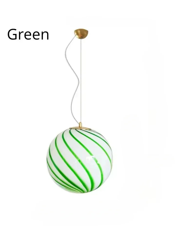 Modern Colorful Glass Ball Pendant Light