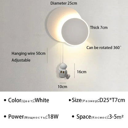 DecorBites™ Astronaut Cartoon LED Wall Lamp for Modern Home Decor