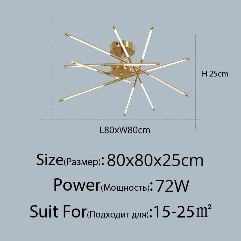 Lámpara de techo DecorBites™ de lino: Lámpara colgante negra y dorada para el hogar, la oficina o el restaurante.